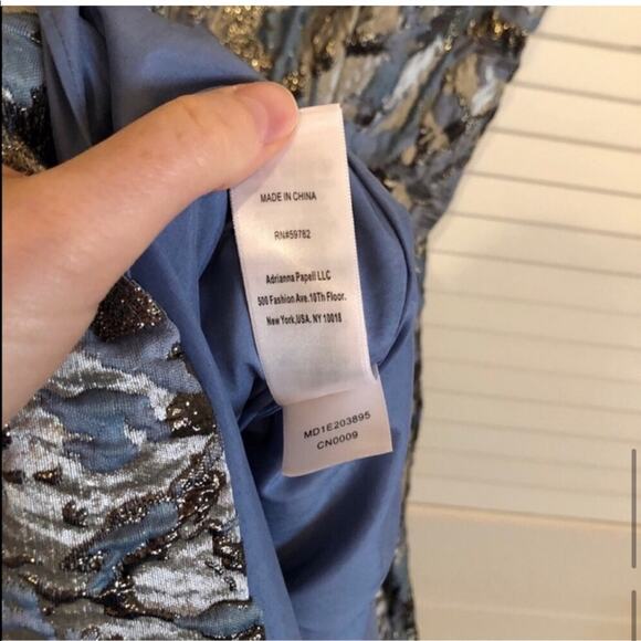 Aidan Mattox Blue and Silver Dress - Picture 12 of 13